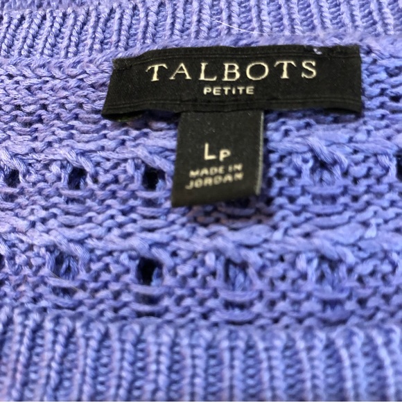 Talbots Periwinkle Blue Sweater Size LP - Picture 4 of 6